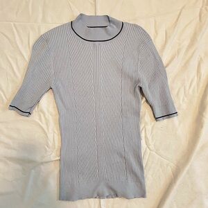 Rw&Co mock neck baby blue half sleeve sweater size small